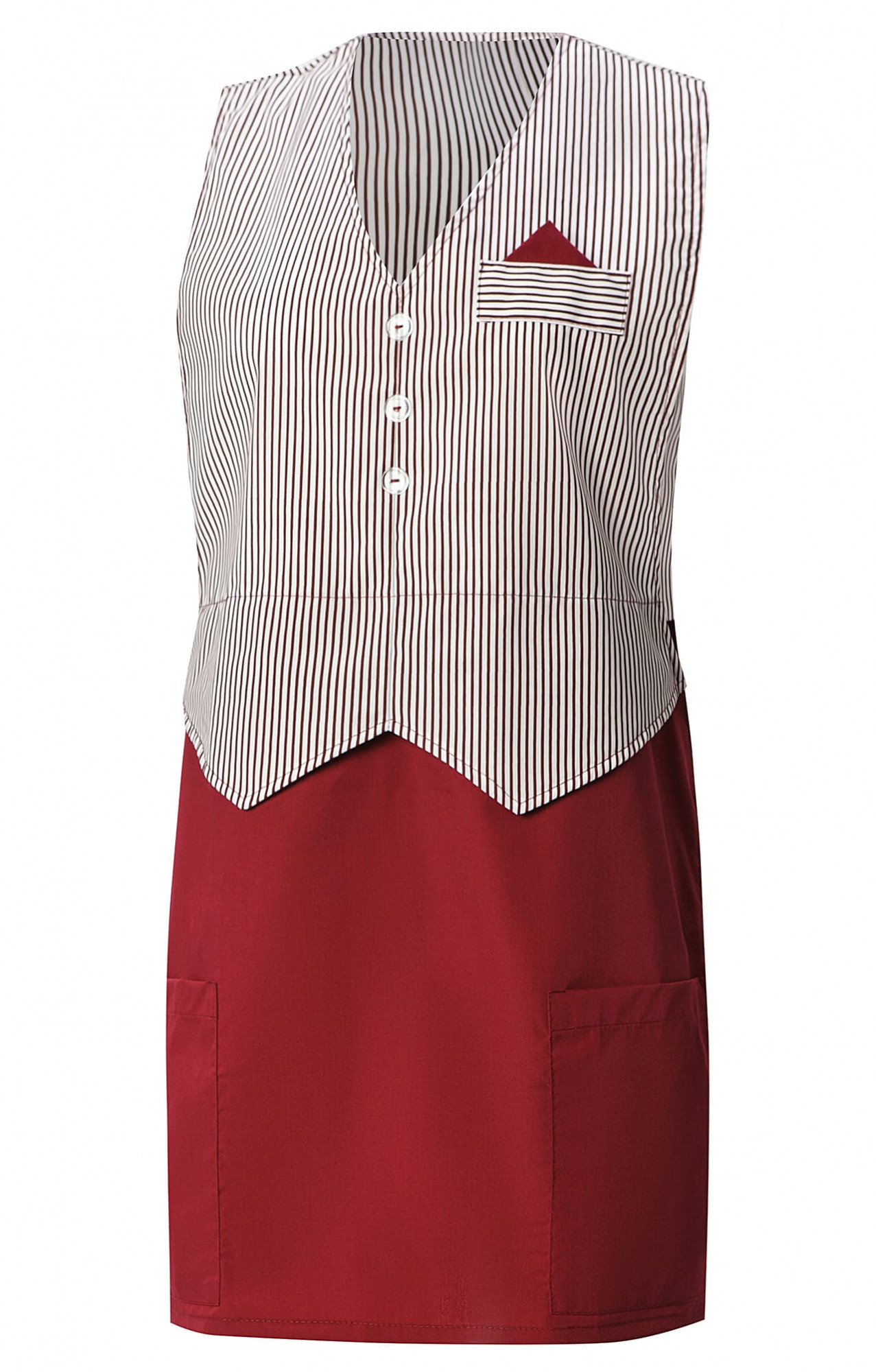 63638 Фартук-халат "Элегант" бордо  Одежда для обслуживающего персонала  размер 44-46 Спецодежда 