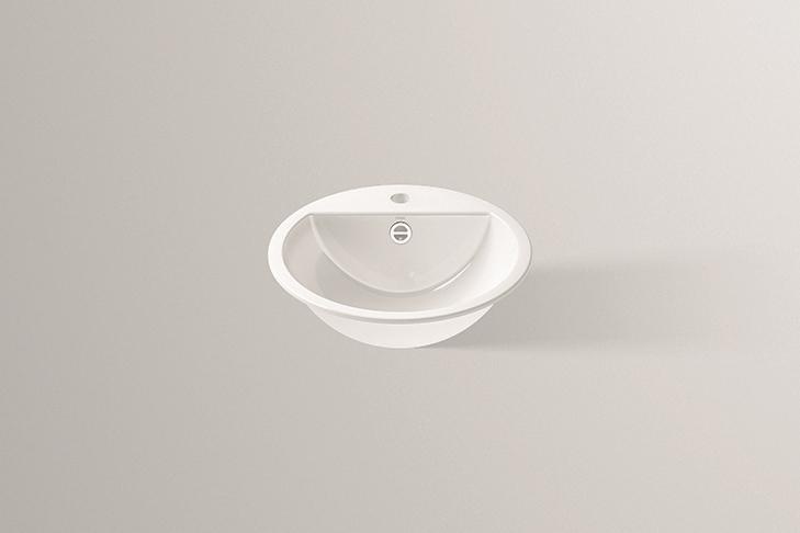 2406000401 Встраиваемая раковина, eb.s450h, белая, противомикробное Alape серия S 