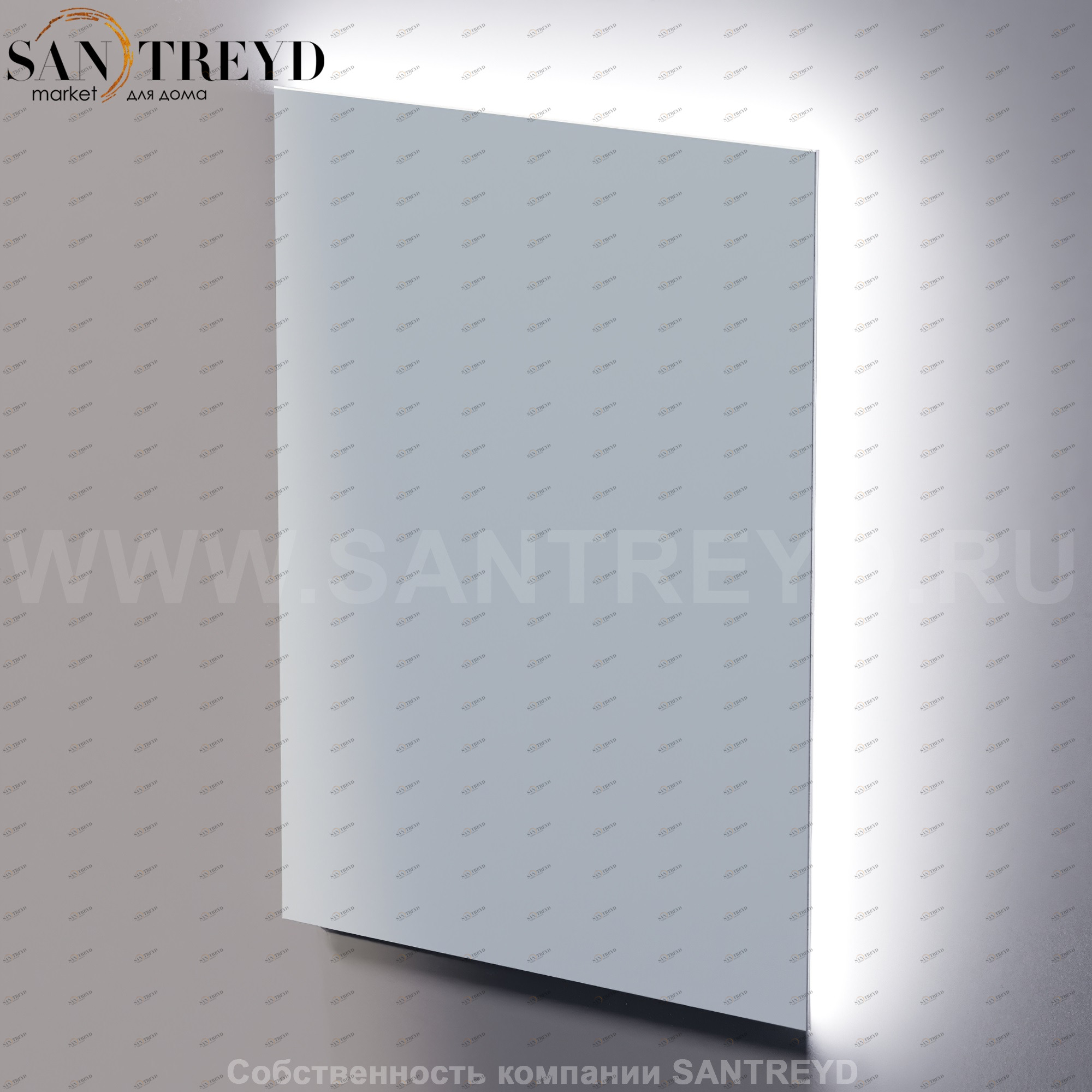 Agape NUDO LED Прямоугольное вертикальное зеркало с LED подсветкой: длина 60 см, высота 80 см ASPE0608