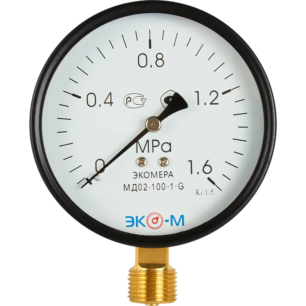 Манометр радиальный Росма МД 02 16 бар 1/2" 100 мм Santreyd STLM-2007284