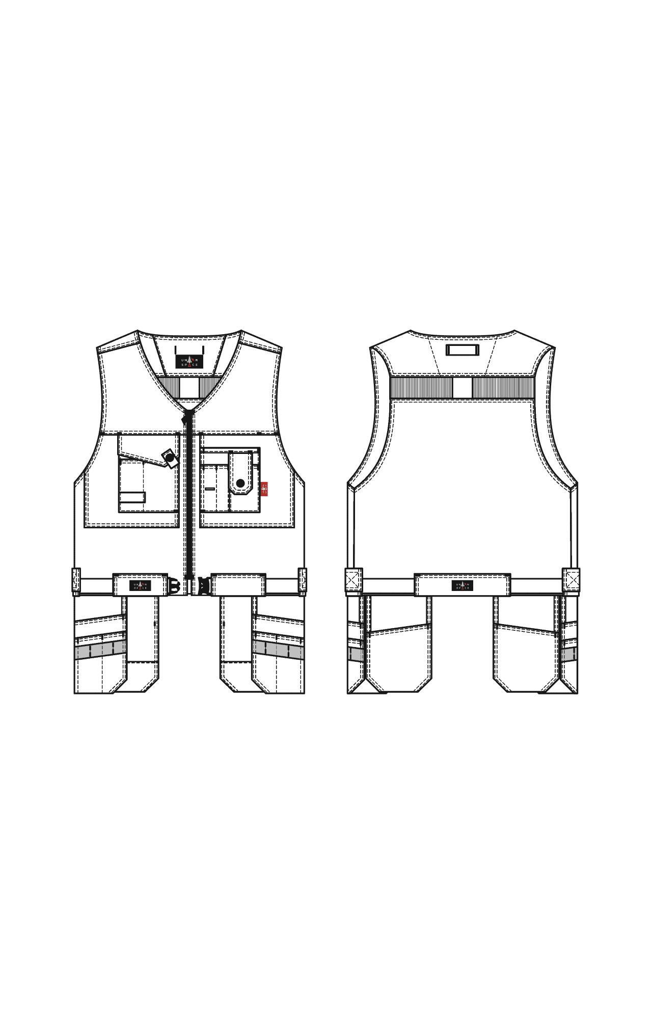 62597 Жилет  черный Union Space  Летняя спецодежда  размер 44-46  - Вид №2