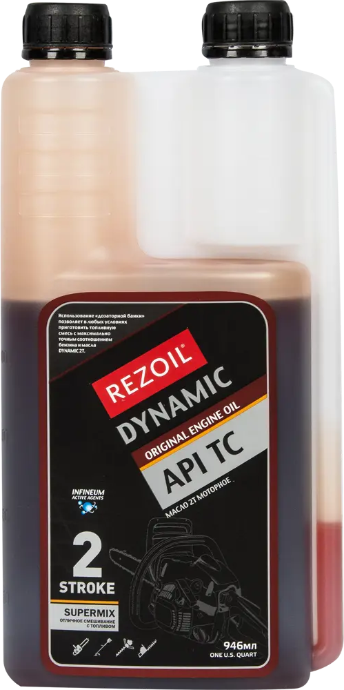 Моторное масло Rezer Dynamic 2T для двухтактных двигателей 1 л 14457634