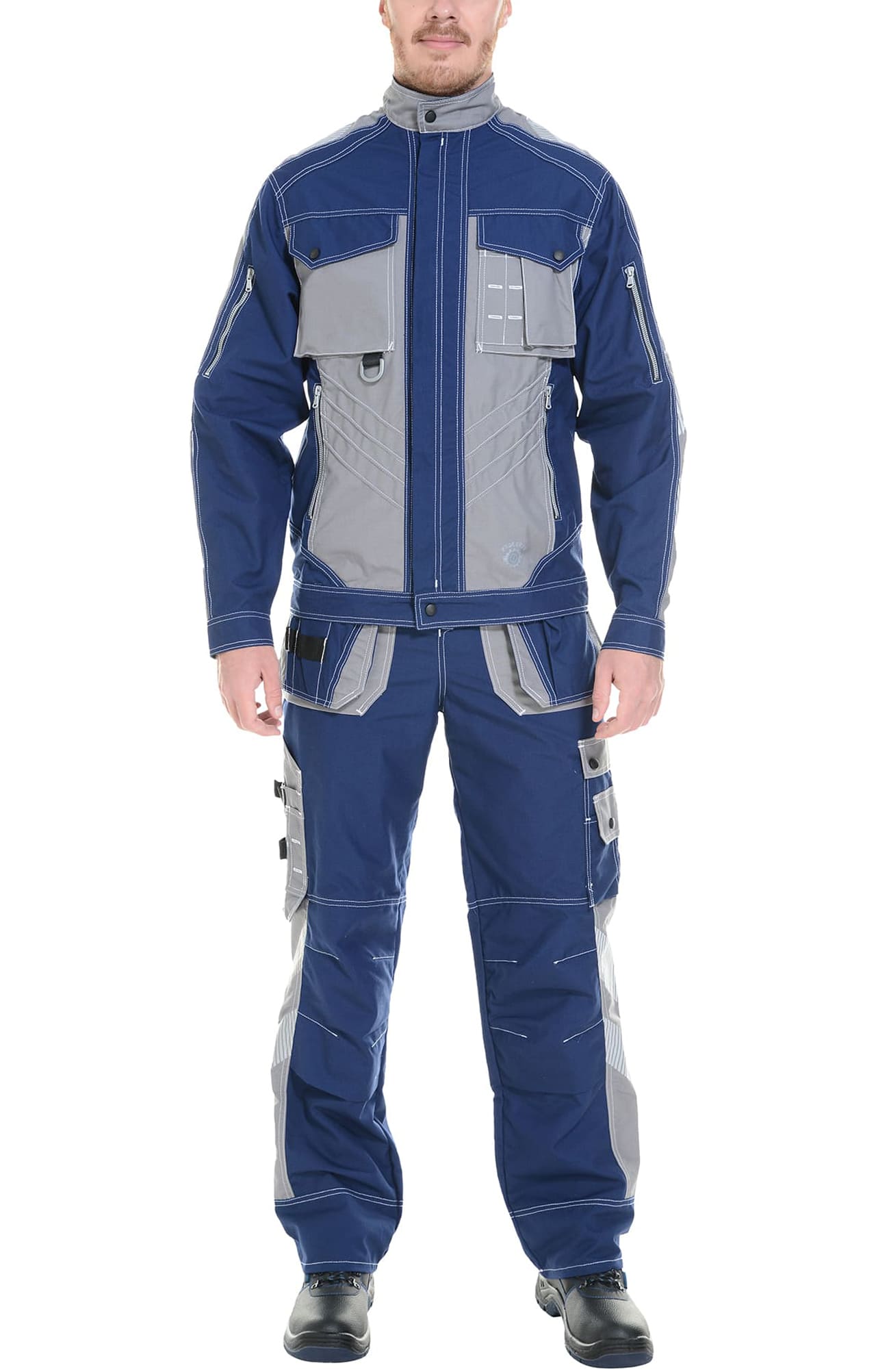 68840 Костюм "Прогресс" темно-синий с серым  Летняя спецодежда  размер 60-62/182-188  - Вид №20