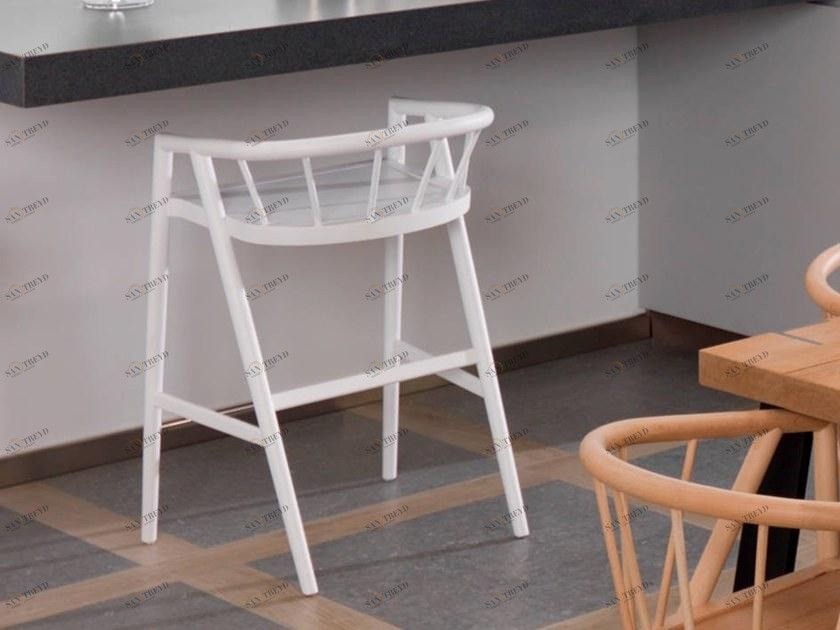 GAMADECOR Высокий табурет из фанерованной древесины с подлокотниками Sunset sun-id-1446330