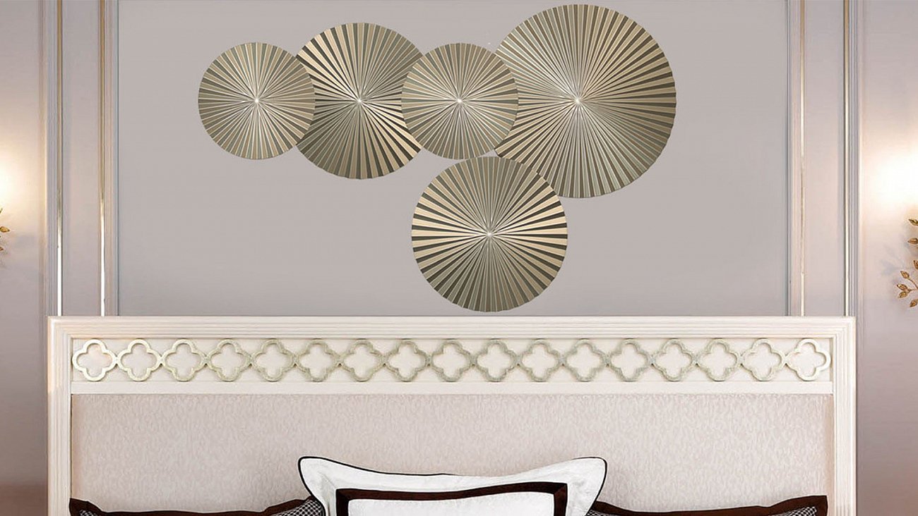 Настенное панно из дерева inflow gold 130см.*85см. EVENHOME ДИЗАЙНЕРСКИЕ 129708 Шампань  - Вид №2