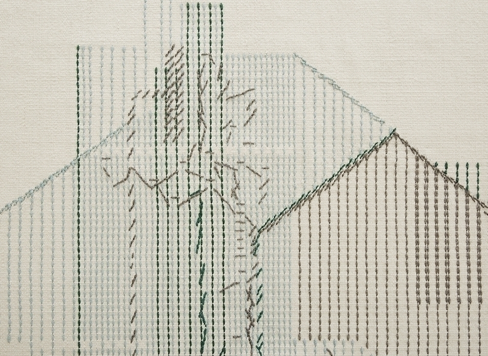 072816 Ковер Composition Green GAN Backstitch - Вид №1