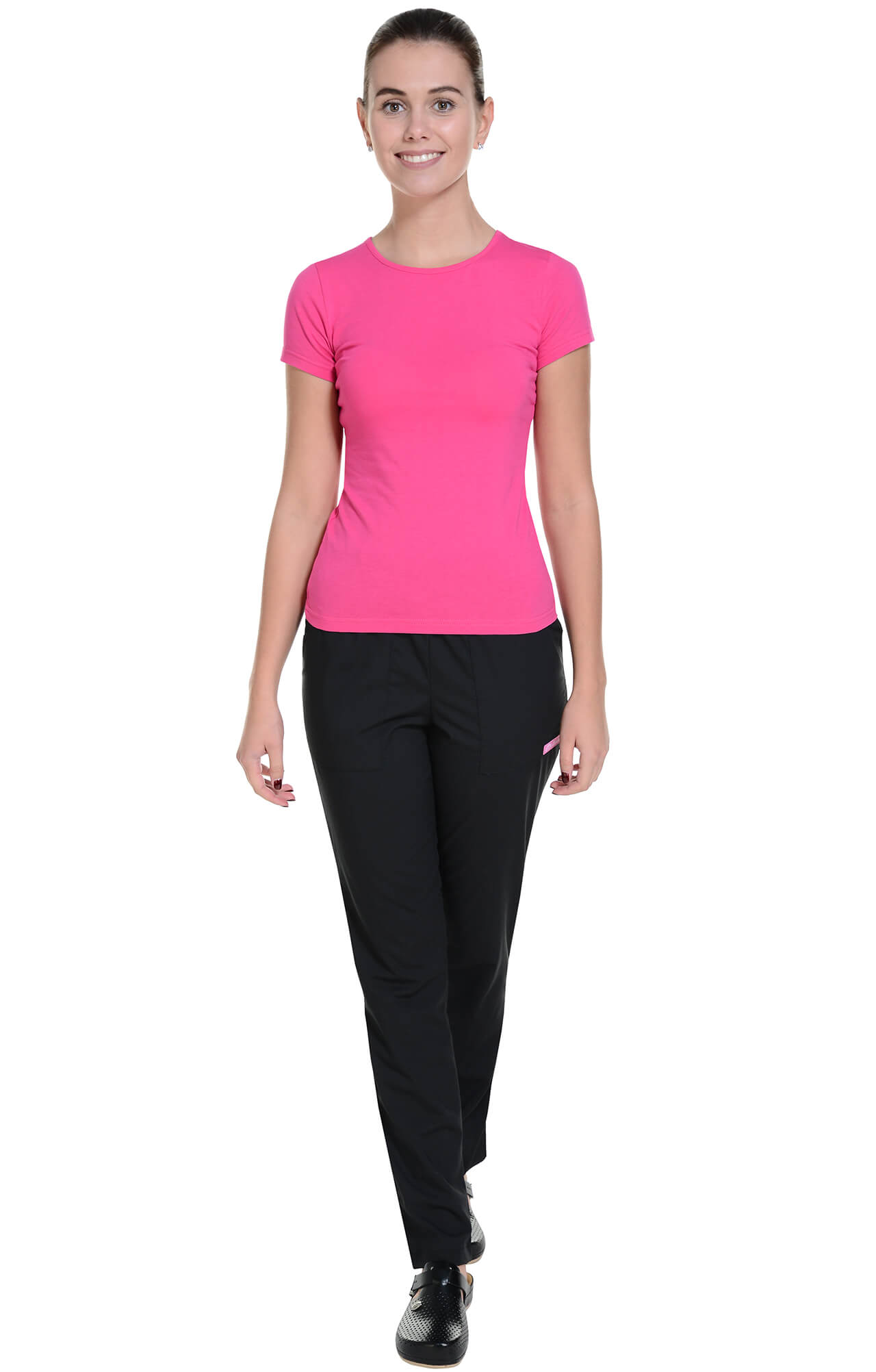 62122 Футболка женская розовая LUXE  Одежда для официантов  размер L  - Вид №4