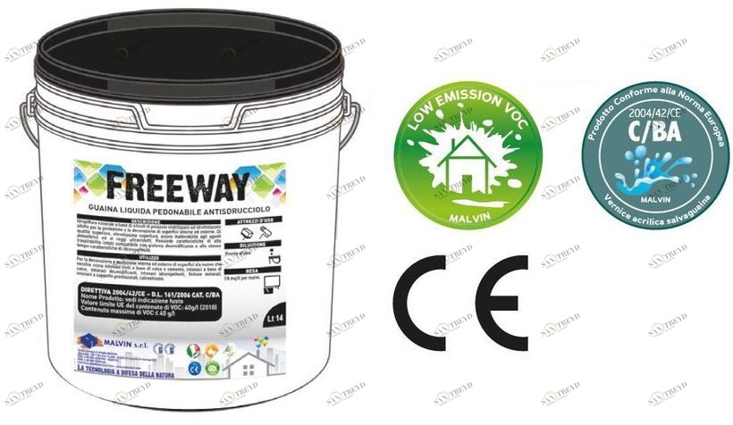 malvin Нескользящая жидкая мембрана на водной основе для ходьбы sun-id-1395961