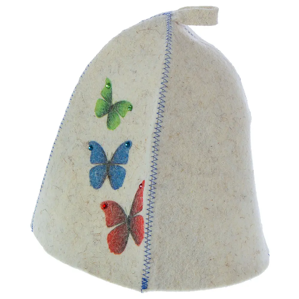 Шапка для бани «Бабочки Стразы» войлок Santreyd STLM-2118011