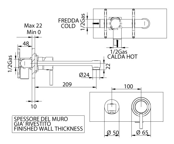 161320SN00 Смеситель Bandini Coco Santreyd - Вид №1