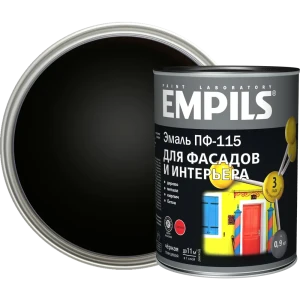 Эмаль ПФ-115 Empils PL глянцевая цвет чёрная 0.9 кг