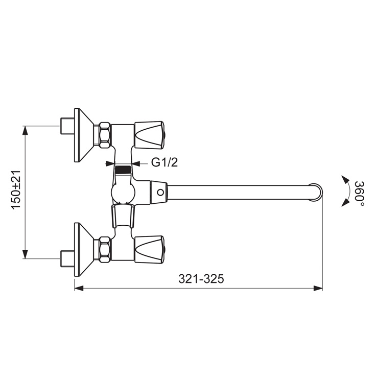 BA342AA Смеситель для ванны/душа VIDIMA PRACTIC - Вид №2