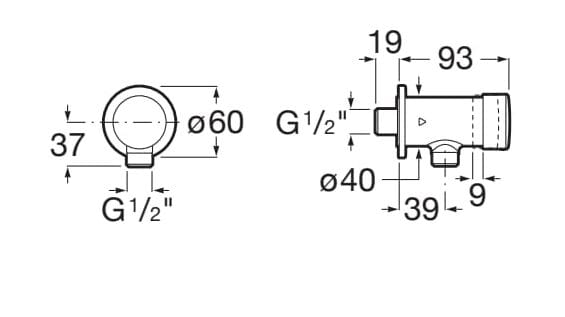 Настенный кран для писсуара Roca Fluent ARCH-00038358 - Вид №2