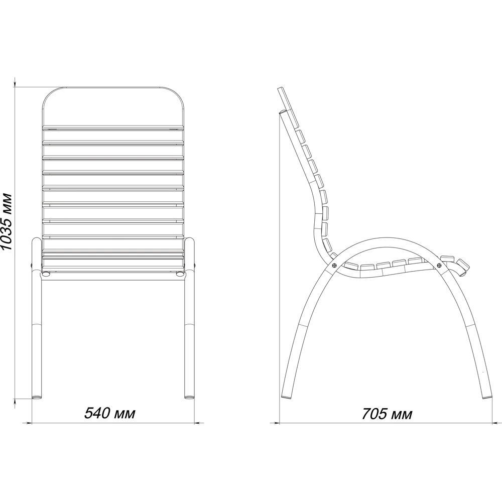 Комплект садовой мебели «Ара» 1 стол и 4 стула Santreyd STLM-2083640 - Вид №7