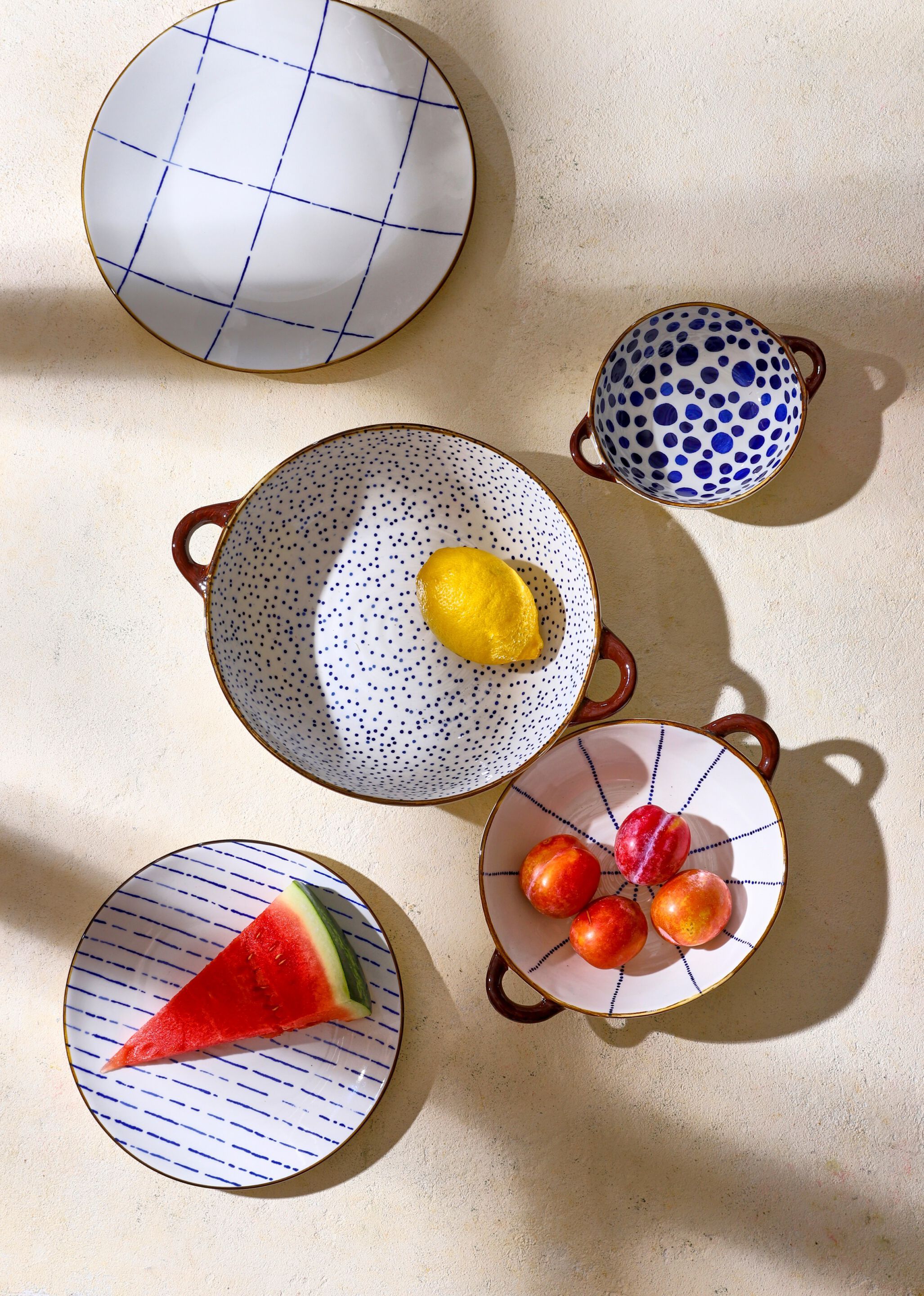 Круглая фарфоровая десертная тарелка POMAX Anafi ARCH-00022957 - Вид №2