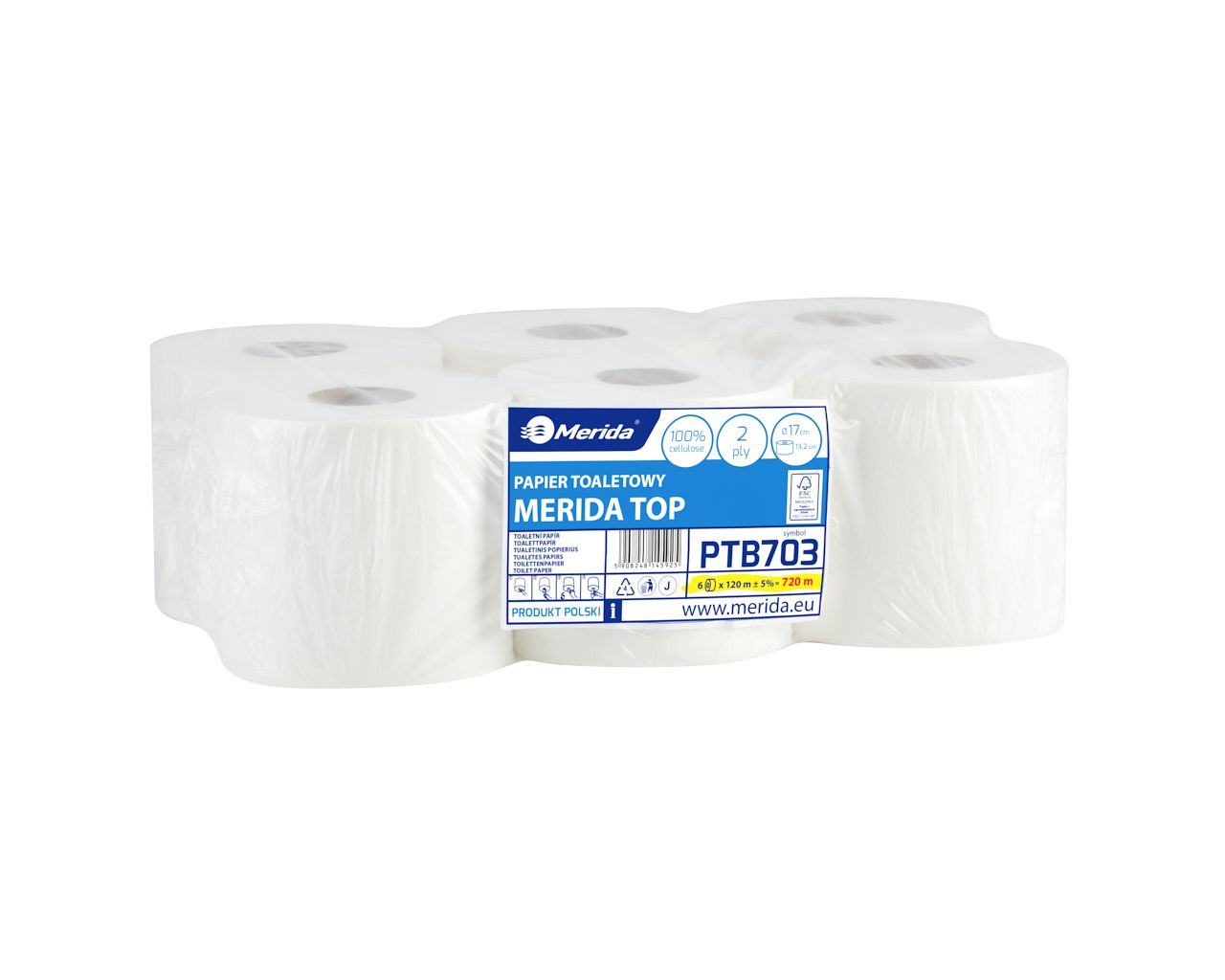 PROMO121 Контейнер для туалетной бумаги CENTER PULL черный за 50 злотых нетто при покупке 2 упаковок туалетной бумаги TOP PTB703 Merida  - Вид №2