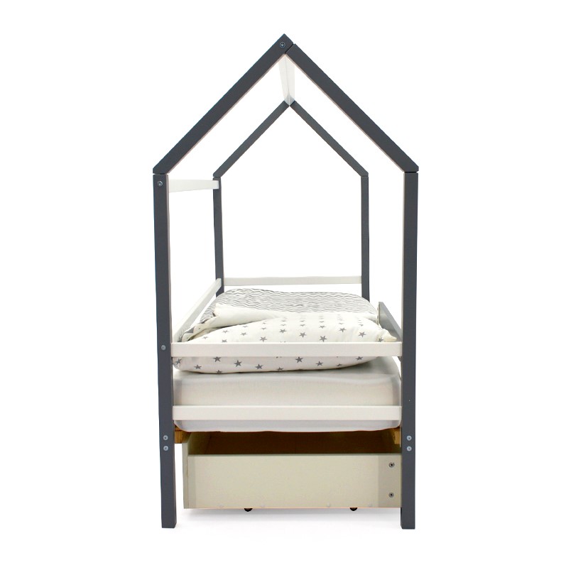 Кровать-домик детская графит-белая Svogen БЕЛЬМАРКО  00-3833079 Серый Santreyd  - Вид №5