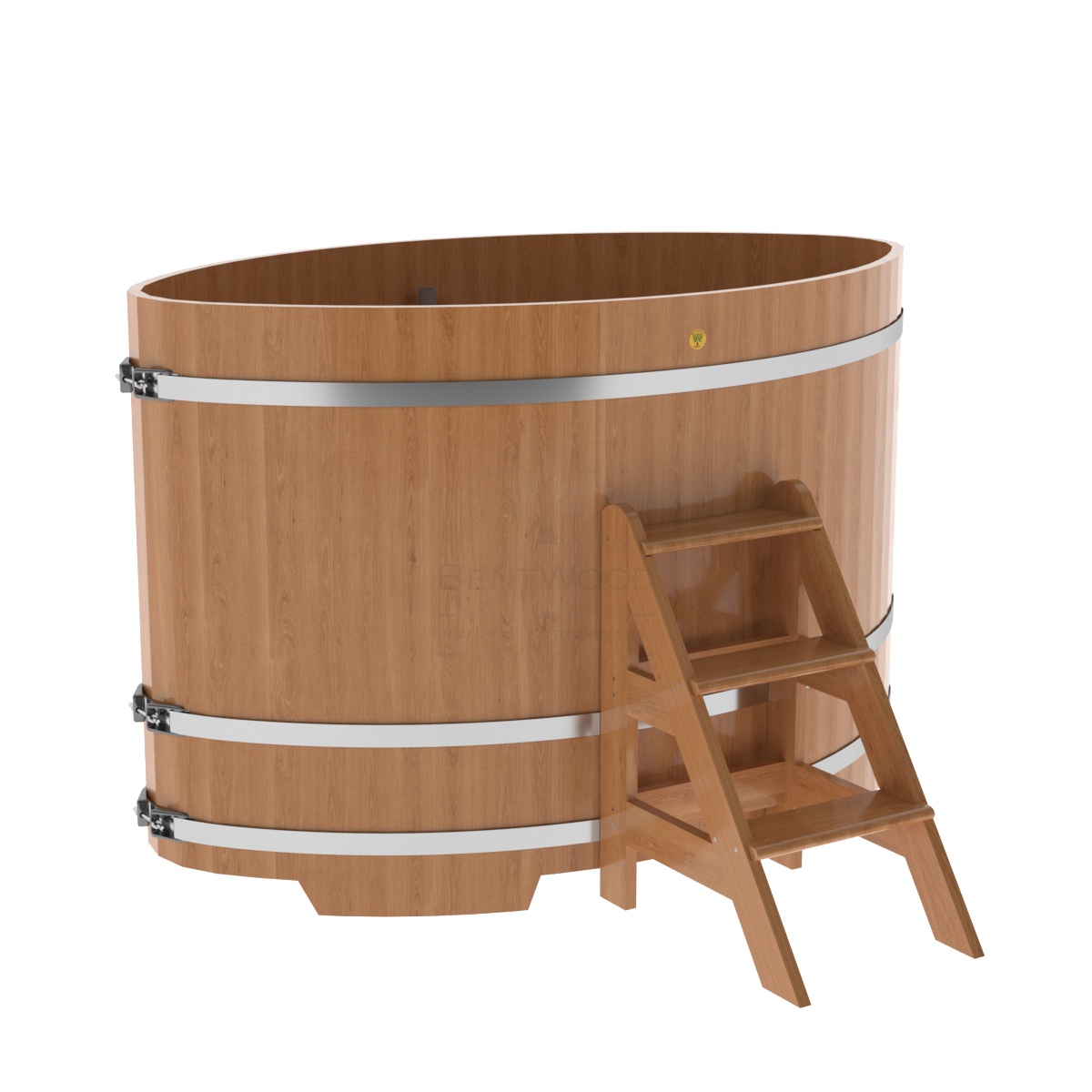 1330 Купель овальная из дуба 1,15х1,83х1,2 натуральная Alyarus 