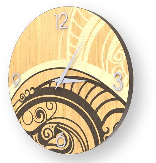 LIGNIS® Настенные часы из инкрустированного дерева Dolcevita abstract 10.002 / 10.080 - Вид №1