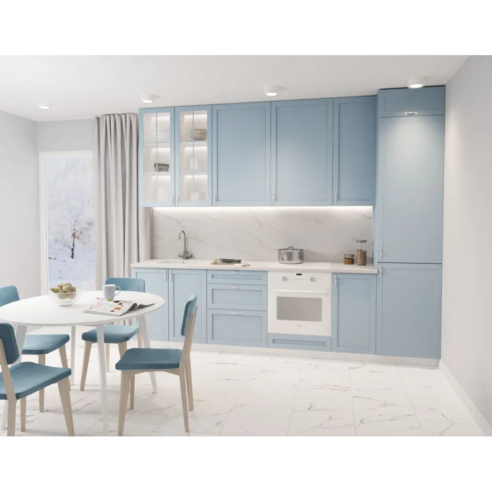 Карниз для кухонного шкафа Ньюпорт Delinia ID 220x4 см МДФ цвет синий Ньюпорт синий STLM-2153771 - Вид №2