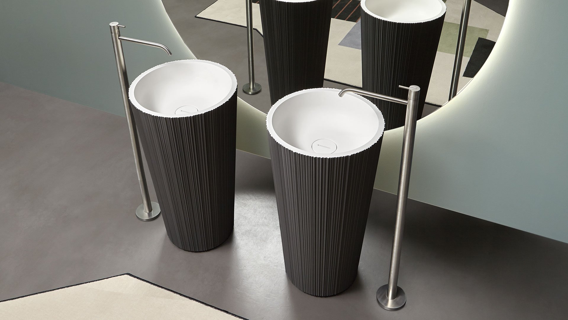 Plissé Напольная раковина стоящая прямоугольная Antoniolupi  - Вид №2