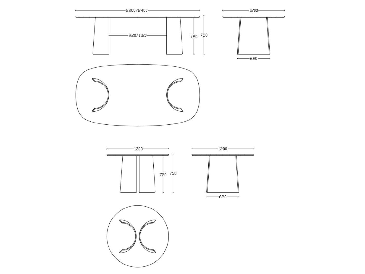 Деревянный обеденный стол ONDARRETA имбирь ARCH-00069063 - Вид №2