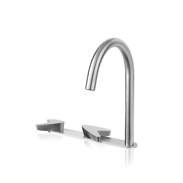 Смеситель на три отверстия для умывальника с изливом ARW122 linki 