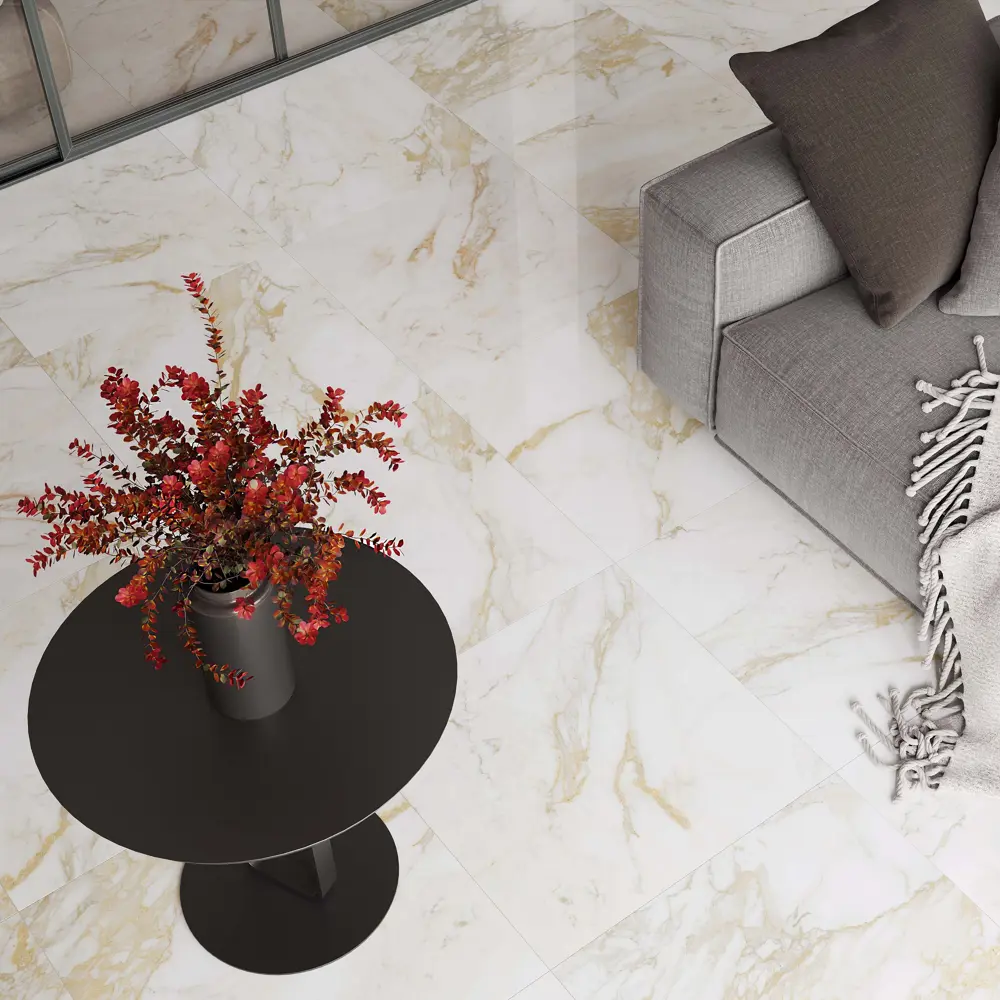 Santreyd Керамогранит Calacatta Oro 60×60 см глянцевый бежево-белый 82771242