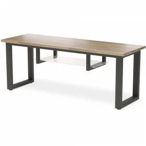 Тумба под телевизор с полкой темно-коричневая Neo Loft MILLWOOD RAW 134407 Коричневый;черный