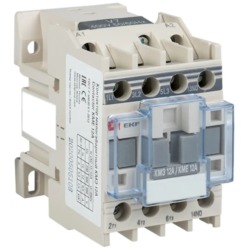 Контактор EKF КМЭ 1NO 12 А 220 В STLM-2090719