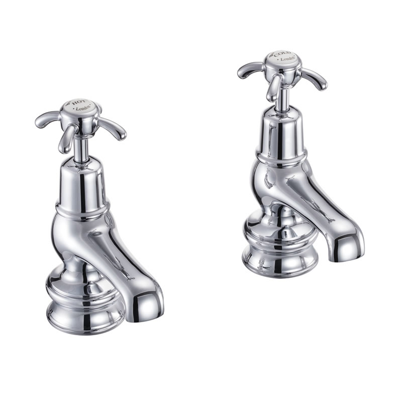 Burlington Смеситель для раковины Regent Anglesey 3 " с белым акцентом ANR1 