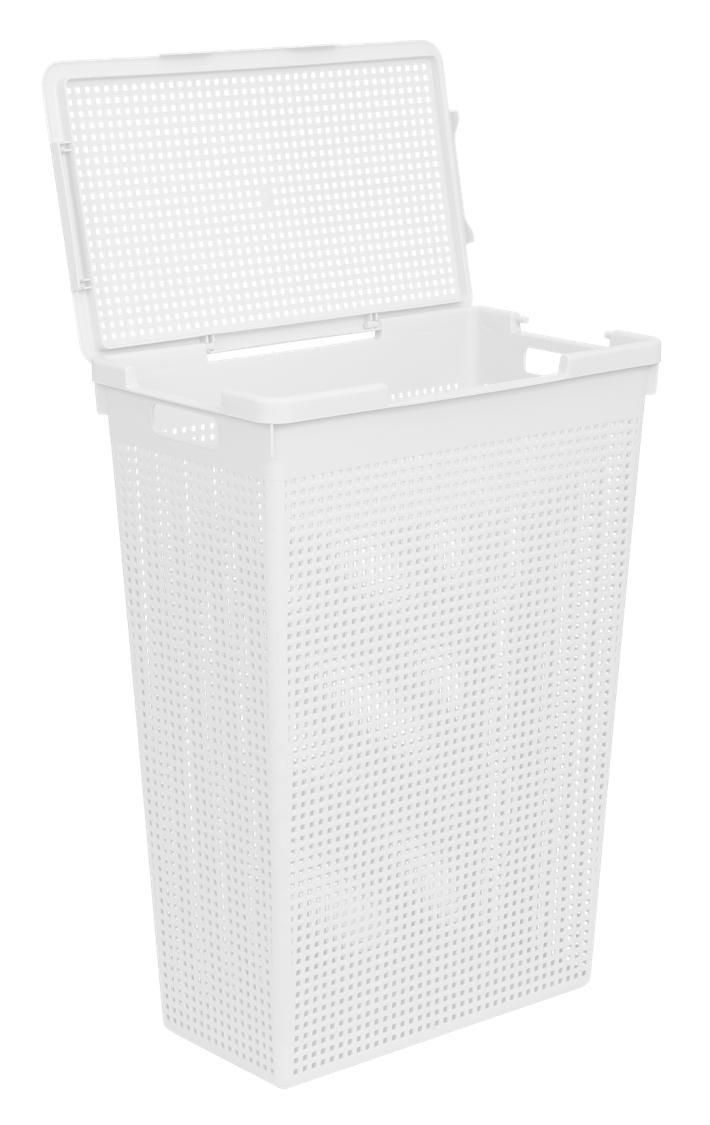 84498345 Корзина для белья цвет белый Лофт STLM-0050641 ВИОЛЕТ  - Вид №2