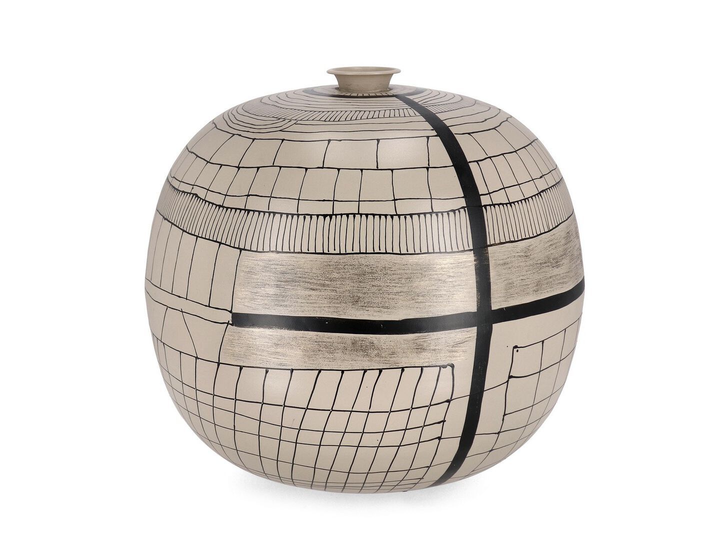 Круглая металлическая ваза ручной работы BIZZOTTO Siva ARCH-00085289