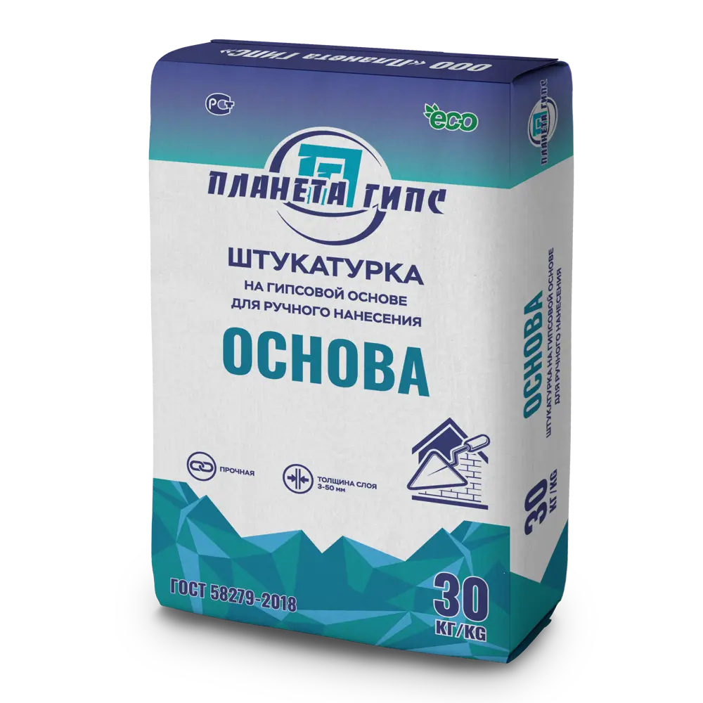 Штукатурка гипсовая Планета гипс Основа 30 кг 85292575 STLM-2114461