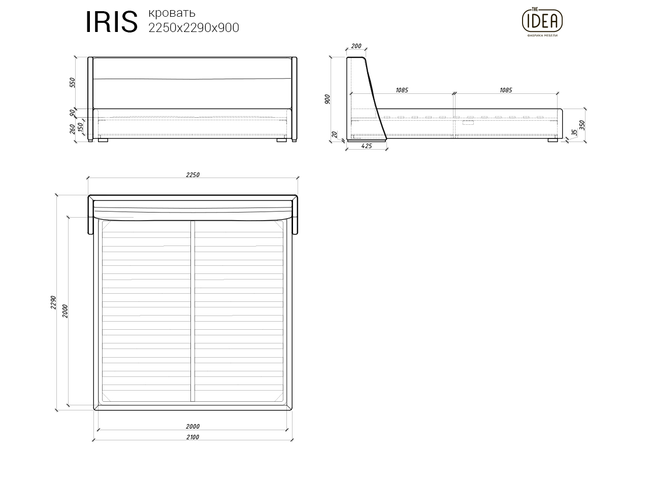 кровать IRIS 320 The IDEA кровать IRIS 320  - Вид №11