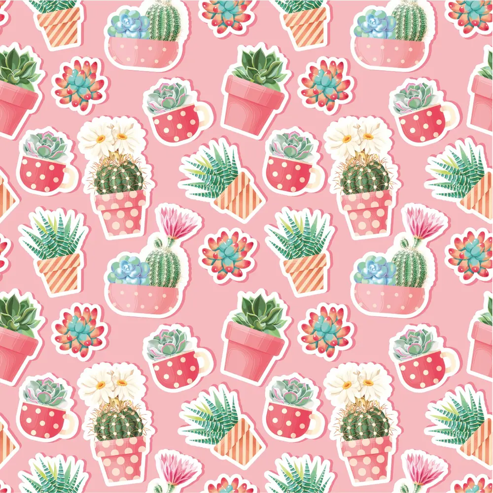 Упаковочная бумага «Кактусы» 100x70 см Симфония STLM-2211038