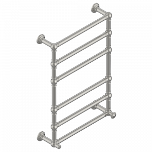 G47-TWT6H1 Полотенцесушитель Традиционный, 6 перекладин, 625 мм x 925 мм, водяной, с 1 декоративной крестовой рукояткой Thg-paris Vendôme Матовый никель