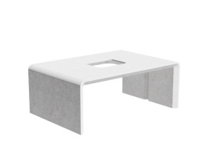 Бетонный прямоугольный стол для общественных мест