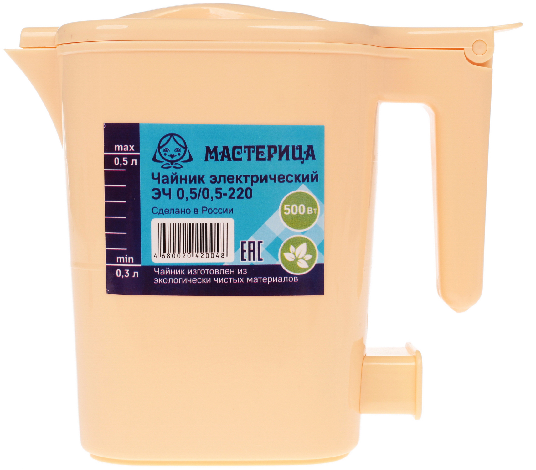 1051756 Электрочайник Мастерица ЭЧ 0,5/0,5-220С бежевый STDN-0091527