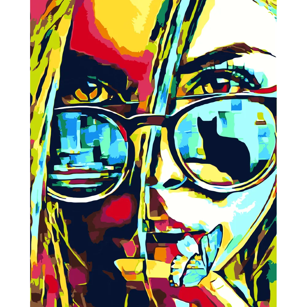 Картина по номерам Женщина-кошка 40х50 см FBRUSH STLM-2014409