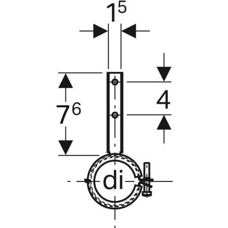 GEBERIT 461.180.00.1 Хомут Geberit GIS  - Вид №2