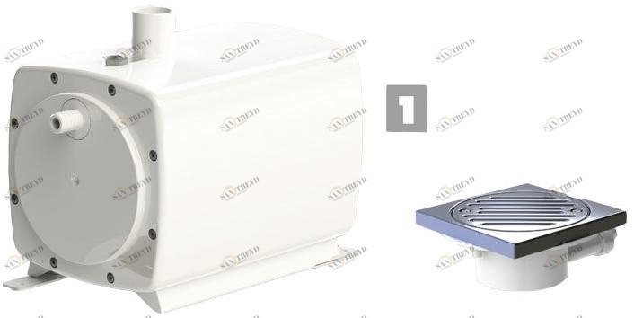 Sanitrit Всасывающий насос и слив Sanifoor+ Sfloor+ 1 