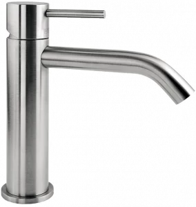 Fir Italia Смеситель для раковины, однорычажный, из нержавеющей стали, без сливного отверстия Cleosteel 48 4811300