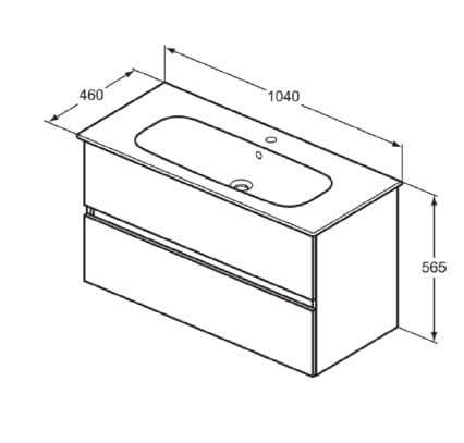 Подвесной умывальник с ящиками Ideal Standard умные композиции ARCH-00063165 - Вид №4