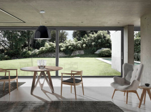 077738 Круглый стол B063 Nogal d140 Angel Cerda