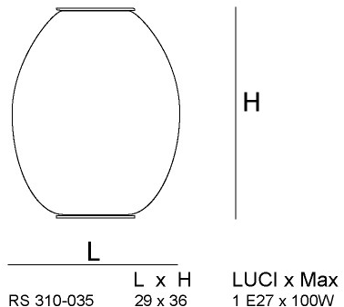 Siru Подвесной светильник из муранского стекла  Rs 310-035  - Вид №3
