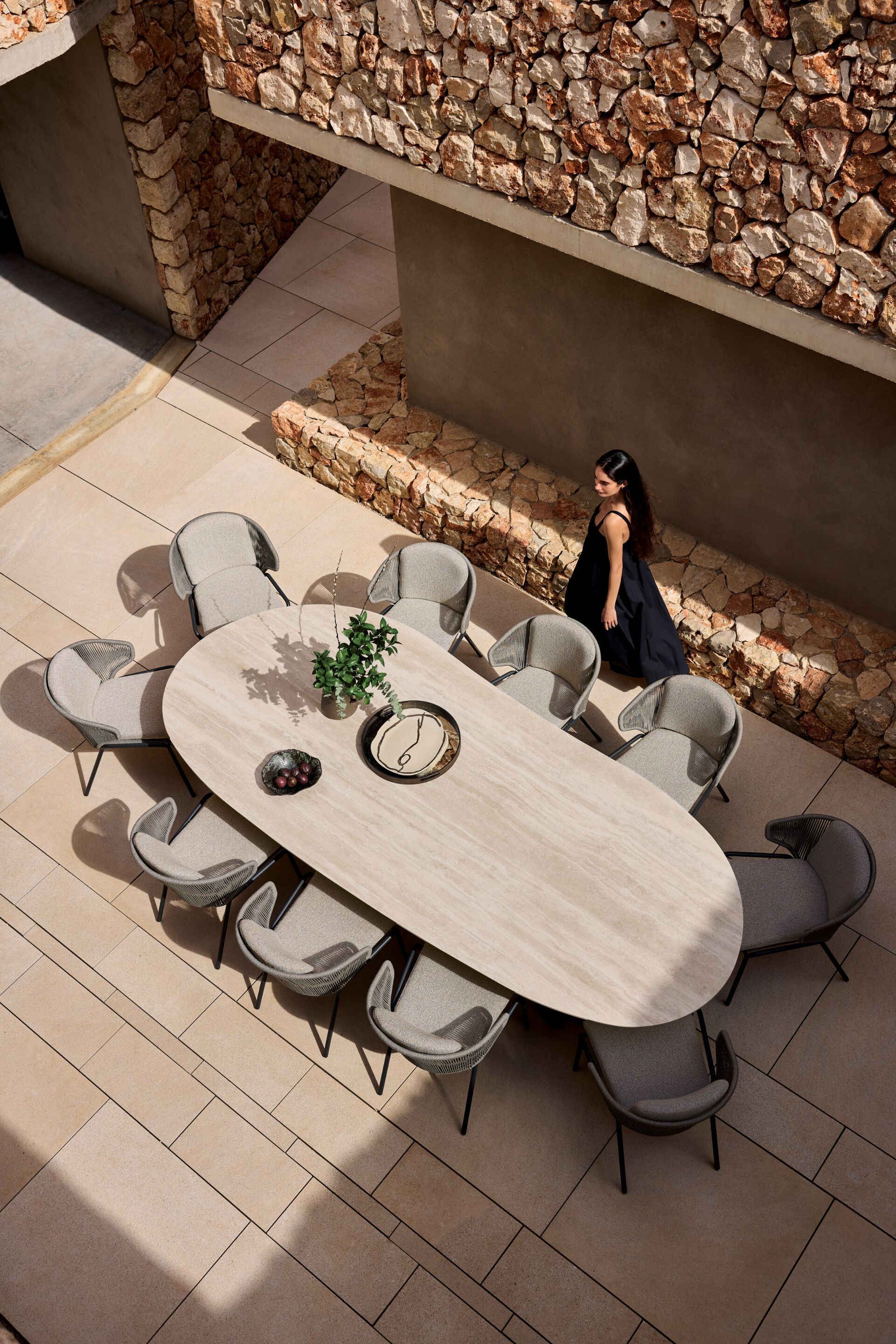 Стол из кованого железа и тикового дерева MANUTTI ARCH-00063311 - Вид №3