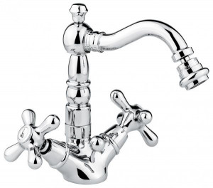 12614CR Смеситель Deco Old с донным клапаном для биде, цвет хром