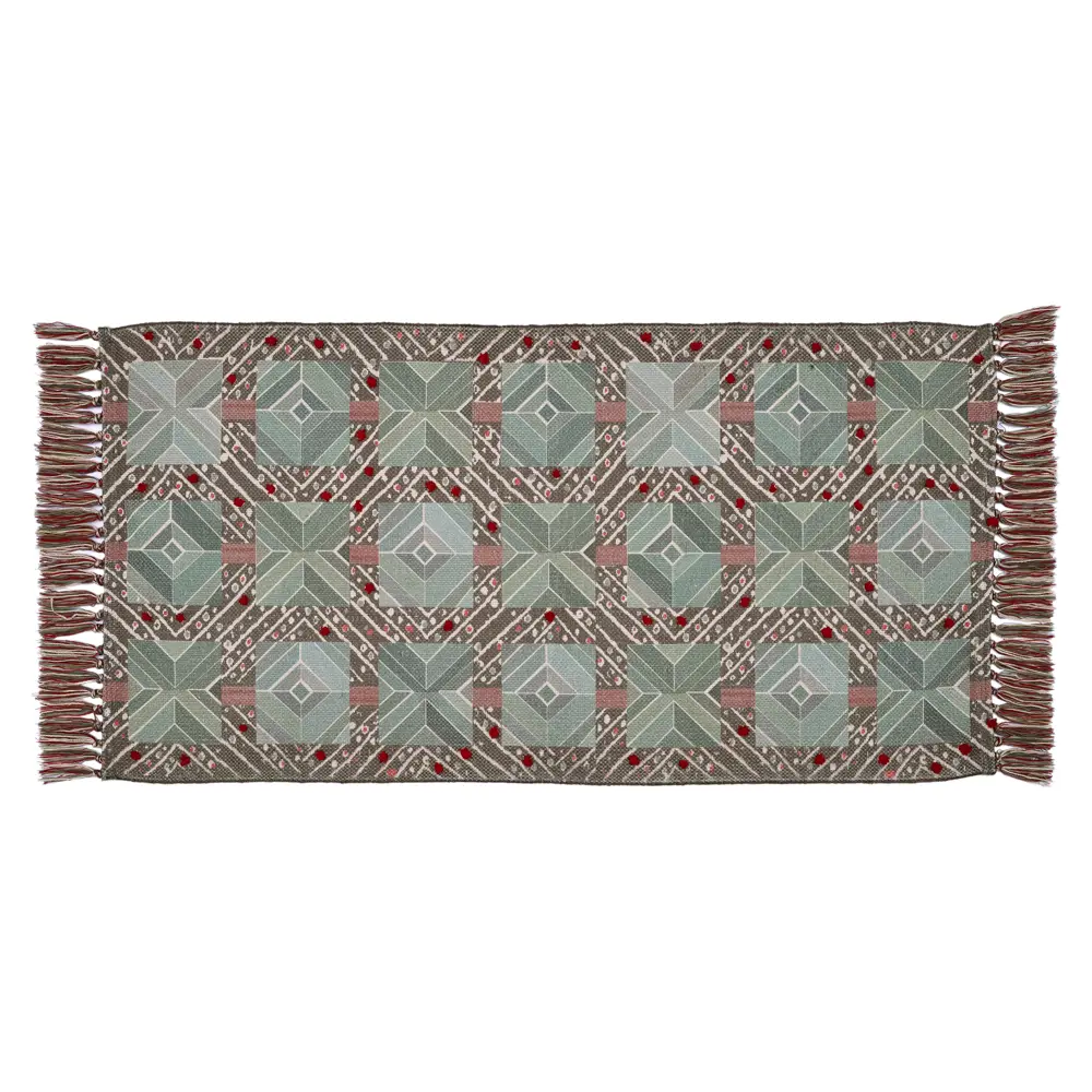 Коврик грязезащитный KREAFORTA Cauvery 60x120 см полиэстер цвет темно-зеленый STLM-2080560 - Вид №1
