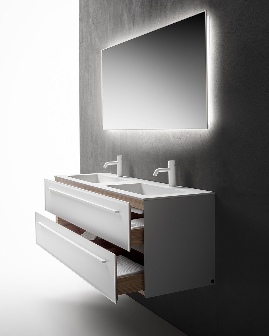 Двойной подвесной умывальник с ящиками Falper 7.0 ARCH-00094010 - Вид №3